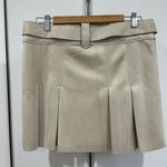 ZARA  faux suede pleated mini skirt Photo 4