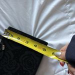 Vintage 90s Y2K Black Mini Purse Handbag Floral Roses Bow Shoulder Strap Photo 8