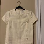 Milly  Ivory Button-Accent Mini Dress Photo 2