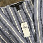 Banana Republic  blue and white cropped blouse Photo 2