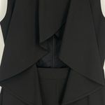 BCBGMAXAZRIA  Women's Black V-neck Sleeveless Draped Open Back Romper Size XXS‎ Photo 9