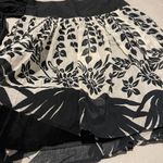 ZARA  women size small black and white floral basic 70% cotton 30% silk skirt Photo 9