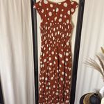 THML  Rust and White Midi Dress Photo 7