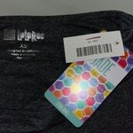 LuLaRoe NWT XS Black Space Dye - Floral Side Stripe Jade Athletic Capri Leggings Photo 3