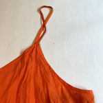 Abound  Womens Orange Cami‎ Top Ruffle Hem Button Front Sleeveless 1X Photo 5