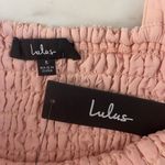 Lulus  Womens Floral Smocked‎ Crop Top Small Dusty Pink Gold Metallic Ruffle NEW Photo 6
