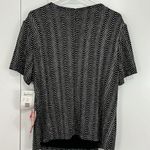 New Ronnie Nicole 1X Black, Silver Holographic Glitter Square Neck Formal Top Photo 3