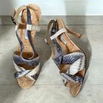 Manolo Blahnik  python cork slingback heels Photo 0