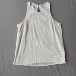 Old Navy  Off-White Lace Keyhole Tank Top Blouse Women's M Photo 1