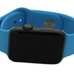 Women's Silicone Solid Color Apple Watch Strap in Light Blue NWT MSRP $20 Photo 1