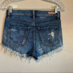 BLANK NYC  Wedge Distressed Raw Hem High‎ Rise Denim Shorts Photo 6