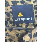 Liz Claiborne Lizsport Leopard Print Button Up Tunic Top Blouse Animal Print Shirt Small Photo 6