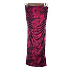 Almost Famous Women's Ruched Red Midi Skirt Sz Large Aesthetic Ruffles Night Out Photo 1
