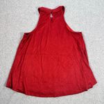 Altar'd State Altar’d State High Neck Tank Top Burgundy Size Medium Cut Out Faux Suede Photo 6