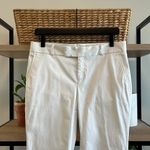 Banana Republic  Hampton Cropped Capri Mid-Rise White Woven Career Dress Pant, 4 Photo 1