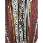 Vintage Carole Little Bohemian Long Kimono Ethnic Tribal Patchwork Size 14 Brown Photo 3