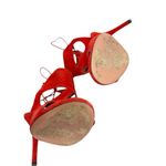 Aquazzura Sexy Thing 105mm Red Suede Sandal Size 7.5 Photo 6