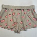 PINK - Victoria's Secret PINK | Flannel Boxy Fold-over Peach Print Pajama Shorts Photo 0