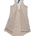 Simply Lara Duster Kimono Lace Detail Open Front Sleeveless Neutral Beige XL NEW Tan Photo 9