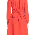 Kate Spade  Red Long Sleeve Tie Mini Dress Photo 1