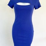 Guess Lana Ribbed-Knit Bodycon Dress MEDIUM BLUE Tanzanite Short Sleeve Photo 1