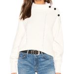 Joie  Porcelain White Lusela Mock Neck Cashmere Blend Dolman Sweater Size Medium Photo 0