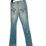 Antik Denim NWT Medium Wash Five Pocket Embroidered Pocket Bootcut Jeans Size 27 Photo 1