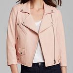 Rebecca Minkoff Wes Perforated Lambskin Leather Moto Jacket Blush Photo 0
