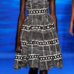 Tracy Reese Rare ANTHROPOLOGIE Lattice Ring Dress BY size Medium black/Creme Photo 0