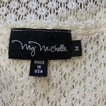My Michelle Vintage  Cardigan Sweater Cropped Knit White Open Weave Lightweight Photo 6