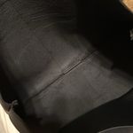 Vince Camuto Luck Tote Vegan Leather in Black with Gray Block Stripe on Front Photo 8