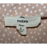 Entro Beige & Pink Cap Sleeve Tiered Blouse Top Size S Striped Polka Dots Cute Photo 10