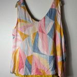 NWT Tribal Jeans Colorful Geometric Women's Reversible Sleeveless Blouse size XL Pink Photo 4