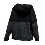 U.S. Polo Assn. Black/Gray Zip Up Fleece Hood Jacket Size L Zip Pocket Logo Sherpa Photo 4