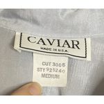 Vintage‎ Caviar Womens Medium Lilac Button Up Blouse Top Career Office Fairy USA Purple Photo 3
