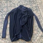 Lululemon navy striped iconic wrap cashmere blend long sleeve sweater 4 Photo 5