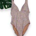J.Crew Eco Plunge V-Neck One-Piece Swimsuit in Beach Paisle Photo 4
