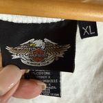 Harley Davidson Tank Top Womens XL Pink Logo Stitching Graphic Bikercore Grunge White Photo 2