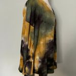 BiBi Black Yellow Green Tie Dye Waffle Knit Shirt Multiple Size L Photo 3