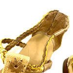 Jack Rogers size 6.5 gold braided sandals zip rear made in dominican republic Photo 5