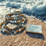 Natural Ocean Jade Hand Beaded Necklace Blue Photo 4