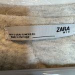 ZARA  Quilted Shimmer Sweatshirt Dress Balloon Sleeves Gray to Silver Size Small Photo 3
