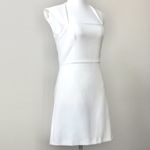 French Connection White Halter A-Line Structured Fitted Sleeveless Mini Dress 4 Photo 1