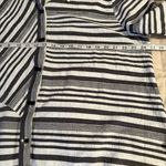 Ali Miles Women Sz XL Black White Stripe Minimalist Long Tunic Top Crinkle Artsy Photo 9