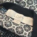 Loft  dressy black and white long sleeve blouse Photo 5