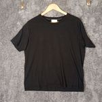 Sézane  Cotton Short Sleeve T Shirt Black Quiet Luxury Womens Large Photo 2