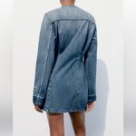 ZARA NWOT TRF Denim Dress Long Sleeves Blue Photo 3