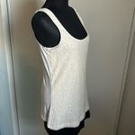 EXPRESS  Dressy Women’s Ivory Translucent Sequin Long Tank Top Photo 2