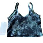 Lululemon  6 Align Tank Top Diamond Dye Tidewater Teal Graphite Grey Padded NWT‎ Photo 2