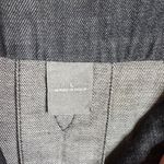 Ann Taylor  Blue Denim 3/4 Sleeve Jacket Blazer w Silver Button Detail Size Large Photo 2